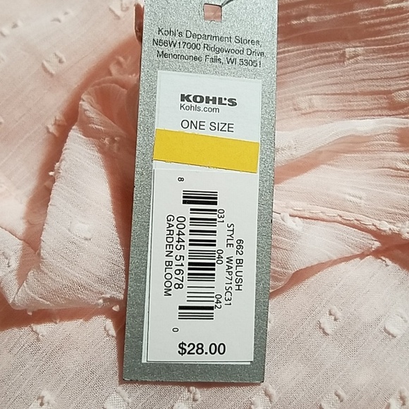 APT 9 Garden Bloom Blush Wrap One Size - Picture 3 of 5